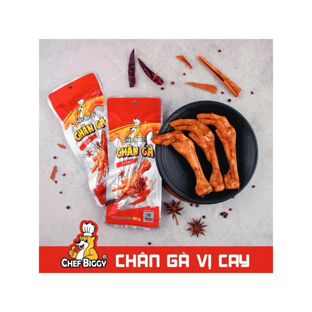 [Combo 20 cái] Chân gà Chef Biggy Vị Cay 30g chính hãng