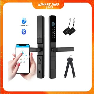  Khóa vân tay cửa nhôm kính xingfa dùng app TTlock DQA6 