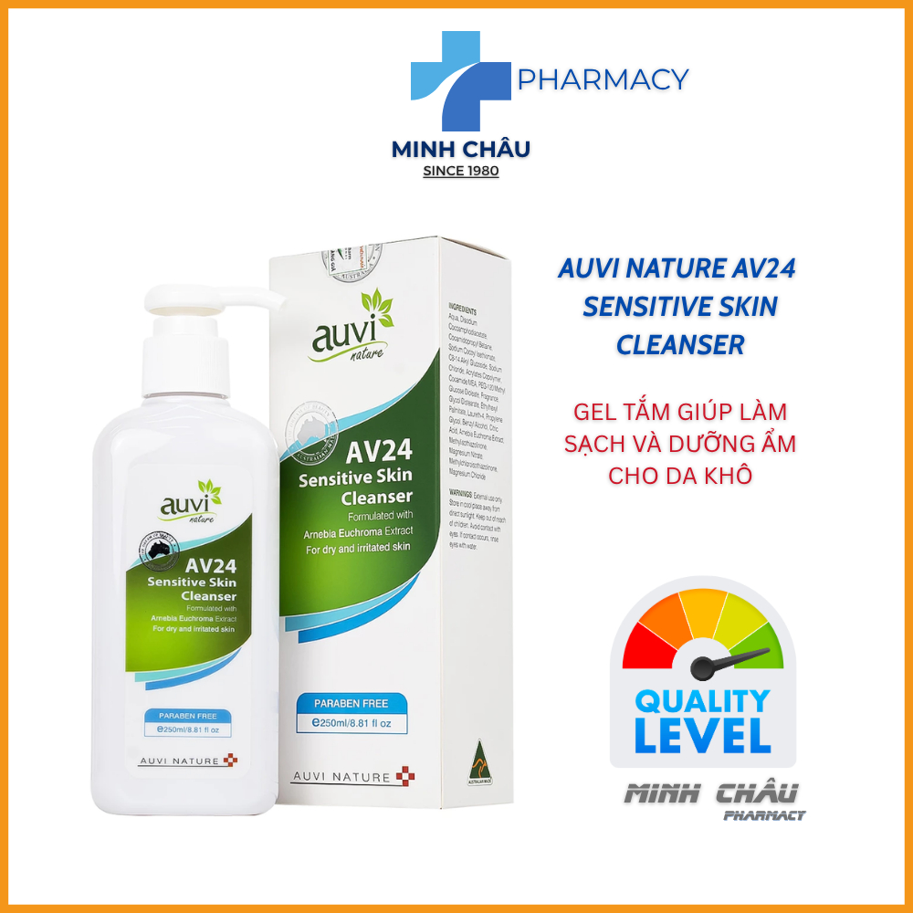 Auvi Nature Av24 Sensitive Skin Cleanser – Gel Tắm Dưỡng Ẩm Cho Da Khô & Nhạy Cảm