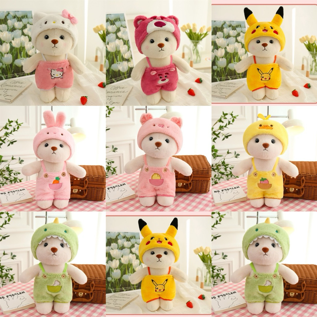 Gấu Bông Lena Cosplay Lotso, Cosplay Pikachu Teddy Lena Hàng Cao Cấp - TiemGauLacLoi