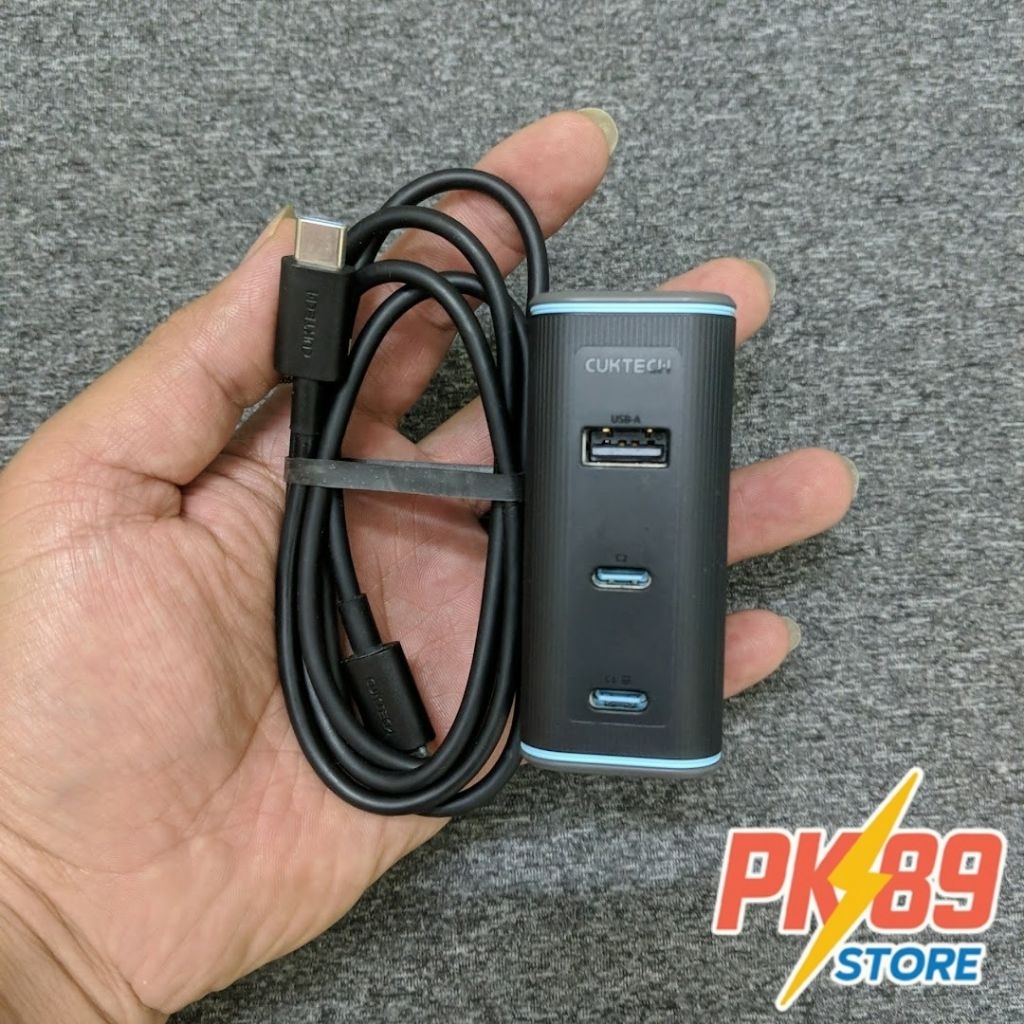 Bộ củ sạc nhanh Cuktech 10 GaN 120W 3 cổng 2C + 1A AD1003