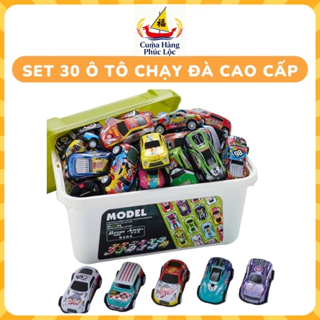 Thùng 30 xe ô tô đồ chơi hợp kim cho bé trai