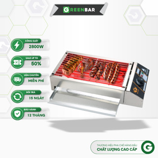 Bếp nướng điện GREENBAR x SUNNY SN-280 công suất 2800W chất liệu INOX 304 làm thịt nướng trà sữa đất nung