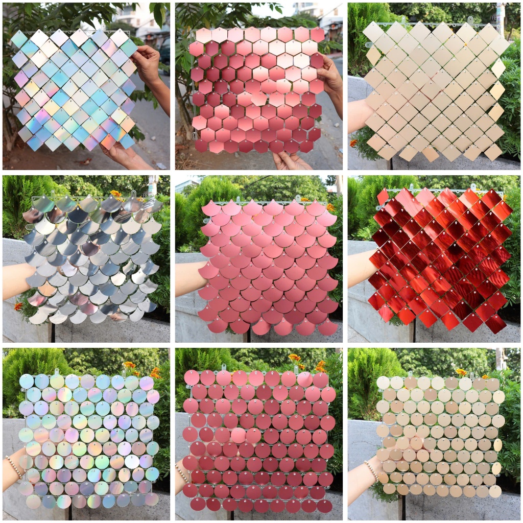 Tấm Treo gió 3D( Sequin) Trang trí Background( Giá chỉ 80k/tấm)