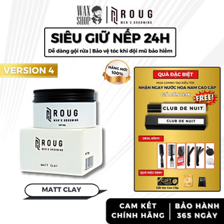  Sáp vuốt tóc nam Roug Matt Clay Roug trắng 90gr chính hãng gel wax giữ nếp tóc - Waxshop - C1 