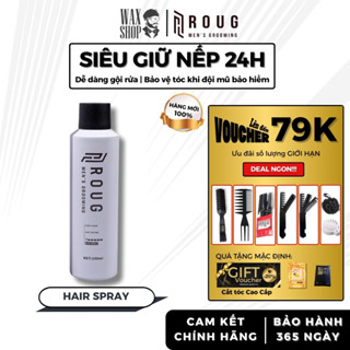  Gôm xịt tóc nam Roug Hair Spray 250ml chính hãng keo xịt giữ nếp tạo kiểu tóc - Waxshop - C2 
