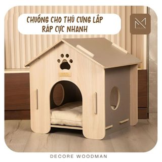  Chuồng Mèo Lắp Ráp cực dễ. Ổ Mèo Nhà mèo  Chó nhỏ 2 - 7kg  bằng gỗ tháo lắp cực nhanh dễ dàng vận chuyển. 