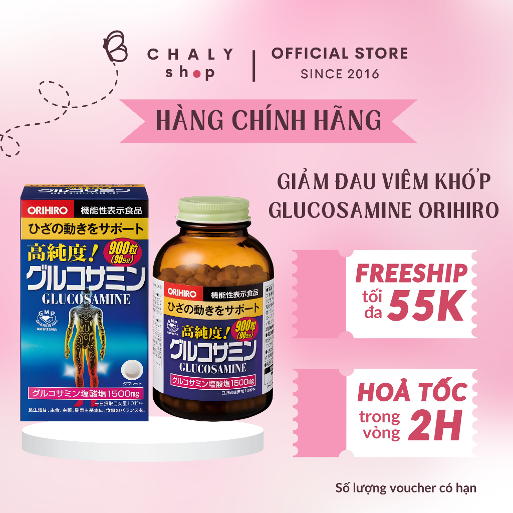 Viên bổ xương khớp Glucosamine Orihiro 1500mg Nhật Bản
