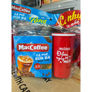 Maccoffee Cà Phê Sữa Đá 3in1 tặng ca 700ml - 10gói