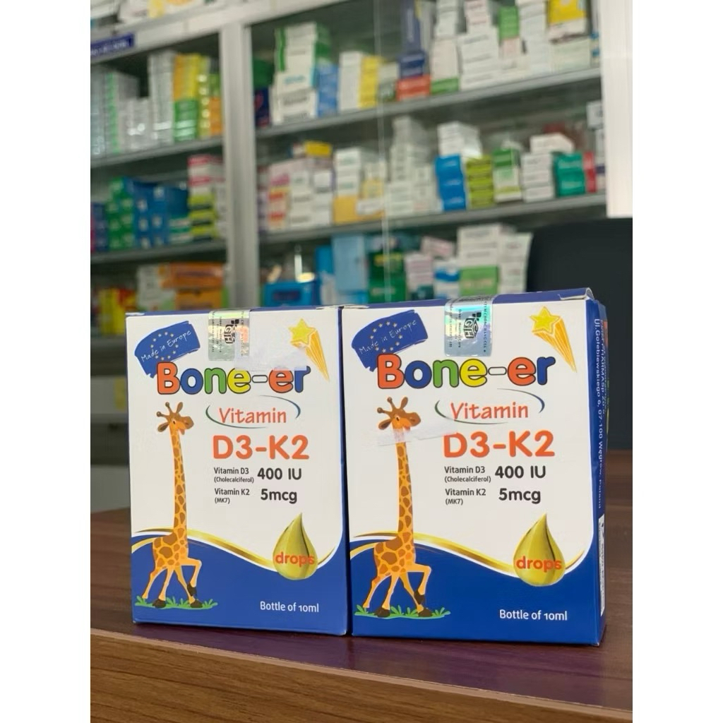 Vitamin D3 nhỏ giọt Everyday Health Bone-er bổ sung vitamin D3 và K2 cho bé từ 0 tháng tuổi Lọ 10ml