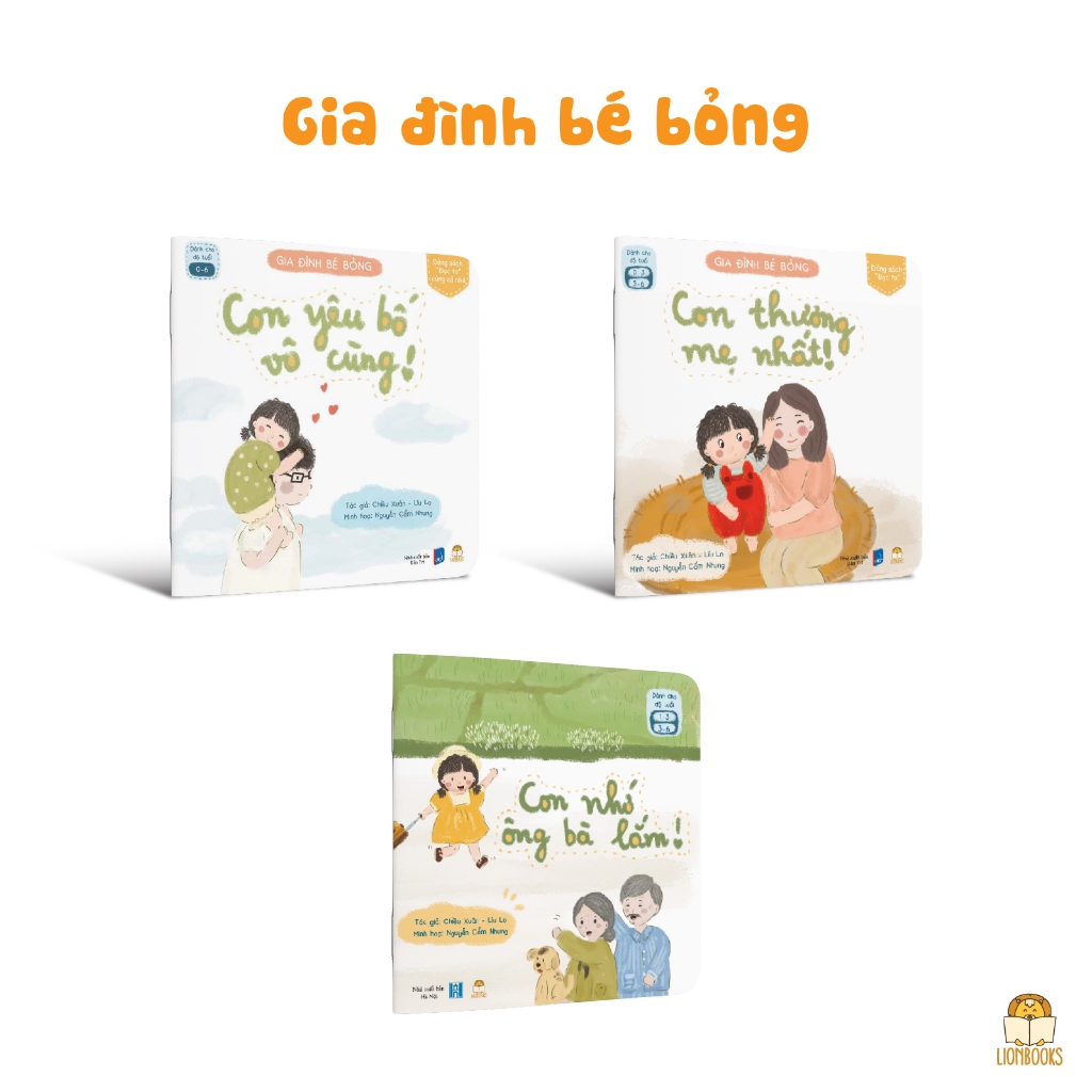 Sách Đọc To 3 Dễ - Bộ Gia đình Bé Bỏng 3 cuốn sách thơ cho bé 0-3 tuổi