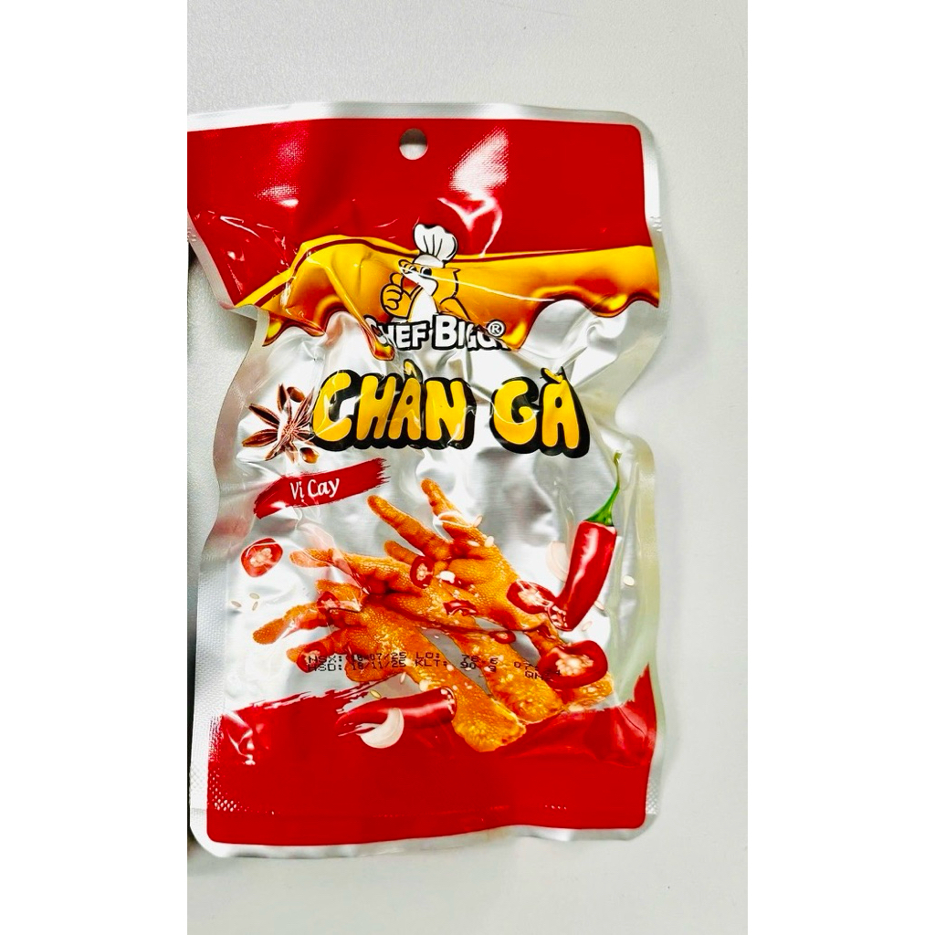 [Combo 10 cái] Chân gà CHEF BIGGY cỡ lớn 90g (2-3 chân) vị Cay chính hãng