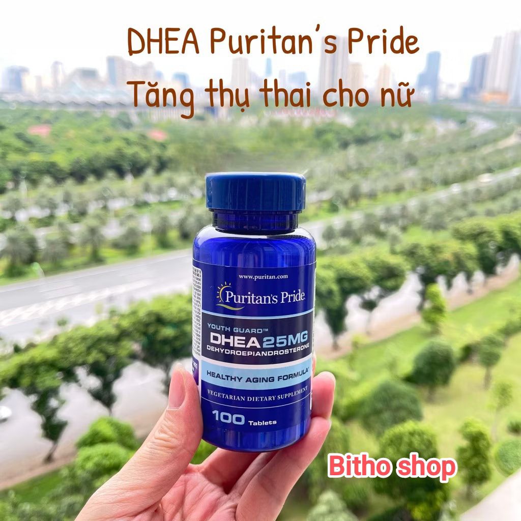 Dhea puritans 50mg hỗ trợ nâng cao chất lượng trứng tăng thụ thai cho nữ
