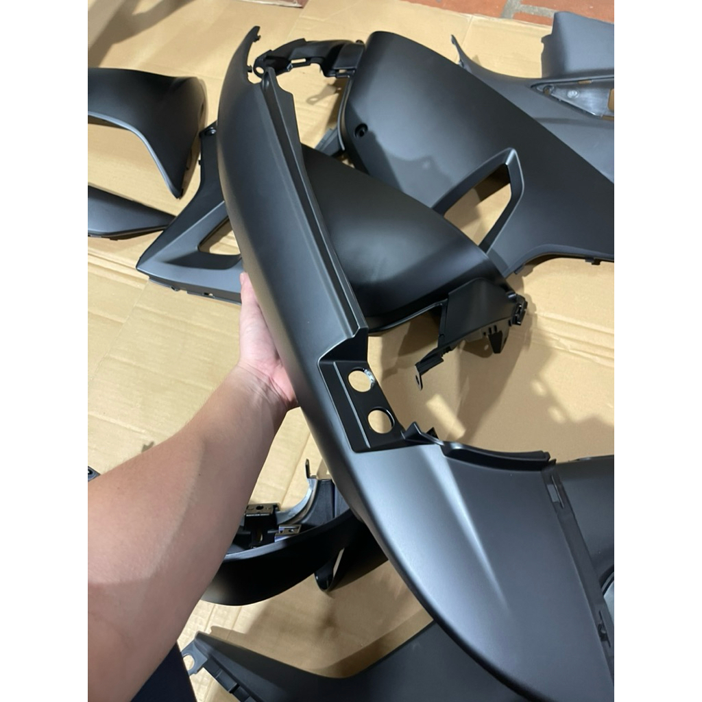 Nhựa ốp sườn trái xe wave alpha 110 k89 2017-2025 màu đen mờ (đen nhám) hàng dày dặn cao cấp