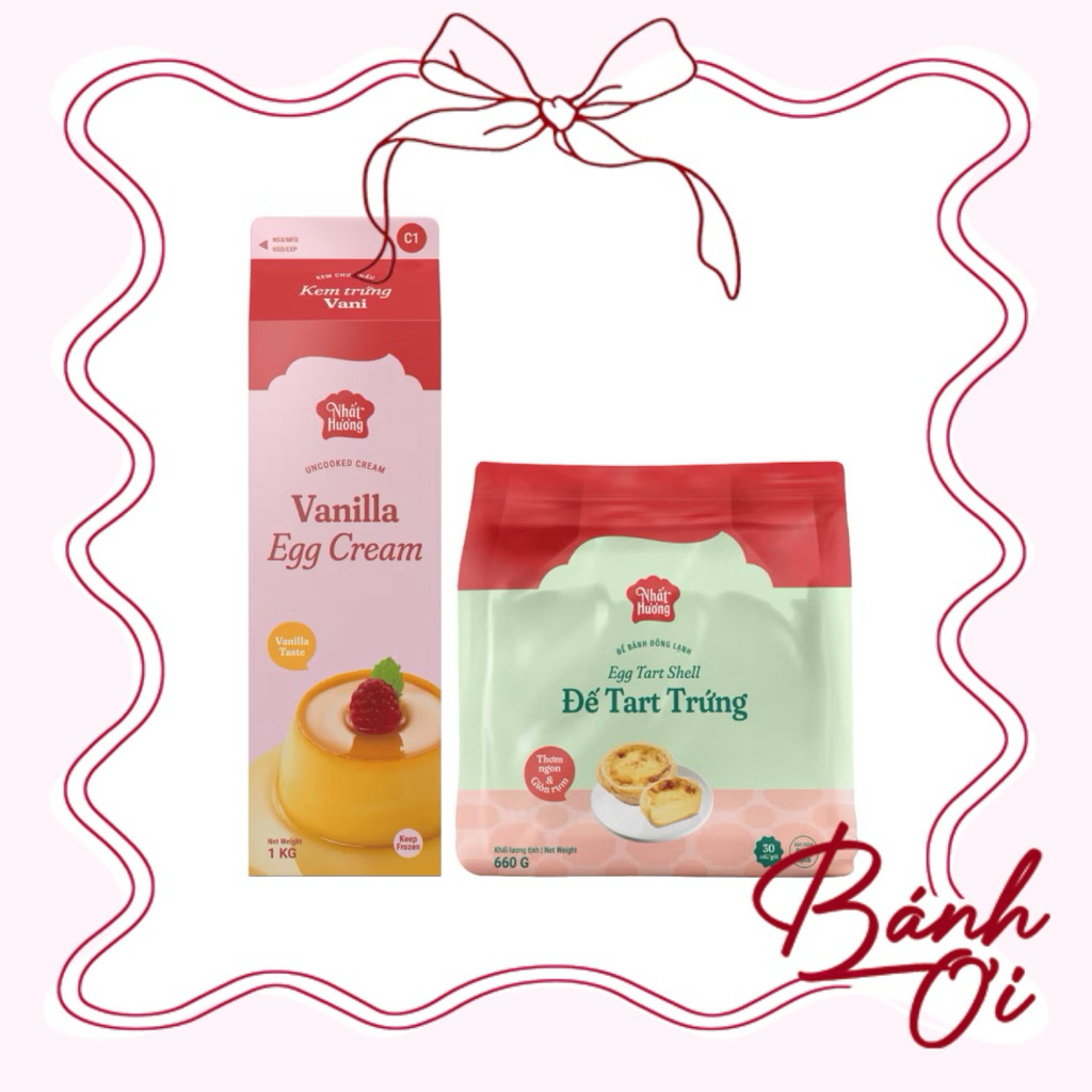 Combo bánh tart trứng, Vỏ Tart + Nhân Kem Trứng - nguyên liệu làm bánh tart trứng, làm bánh tart tại