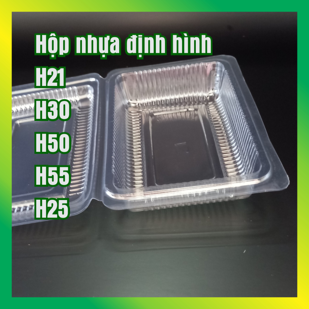 [ Lốc 100 ] Hộp nhựa PET định hình H21/ H30 /H50/ H55/ H25/ DTD