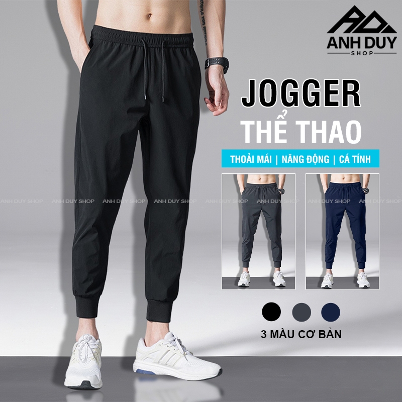 Quần Jogger Nam Nữ Trơn Basic Thun Poly Phong Cách Thể Dục Thể Thao Năng Động Cá Tính Unisex ANH DUY SHOP JG19