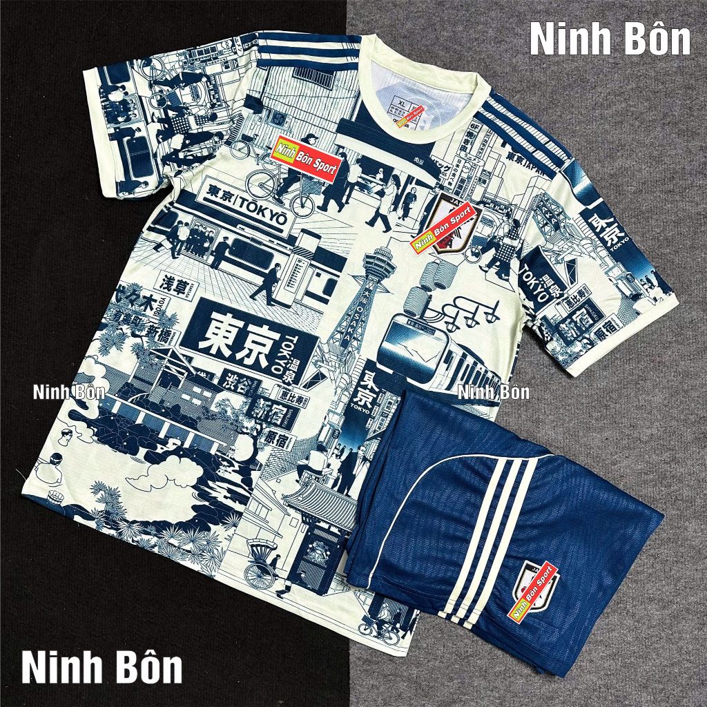 Quần Áo Bóng Đá Đội Tuyển Nhật Bản TOKYO Mẫu Mới 2025, Có Túi Quần - Vải Polyester Thái Cao Cấp