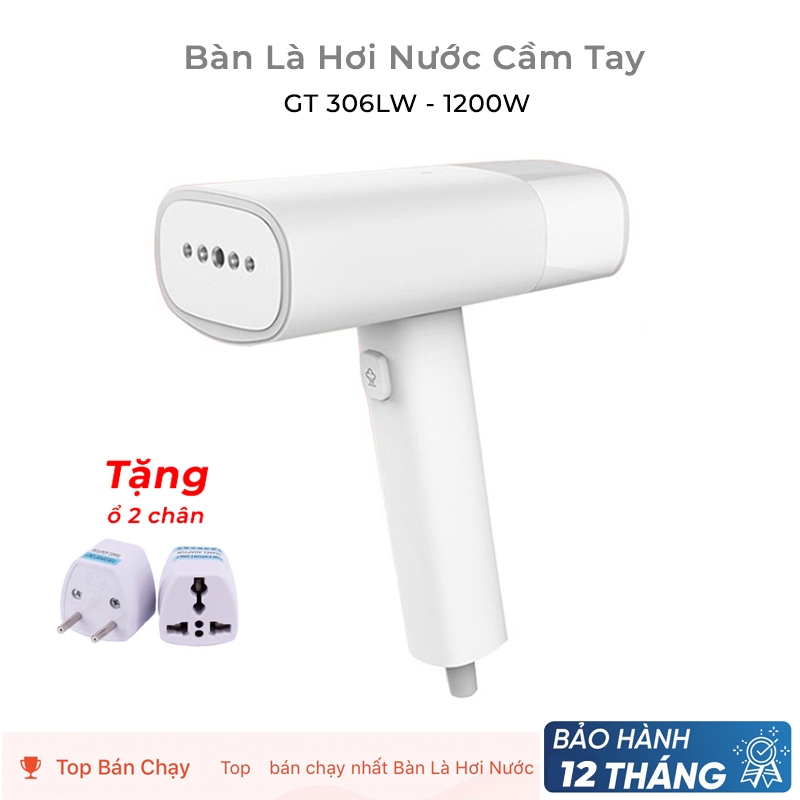 Bàn Là Hơi Nước Cầm Tay Gt - 306Lw, Bàn Ủi Hơi Nước Cầm Tay Nhỏ Gọn Công Suất 1200W Là Phẳng Các Loại Vải