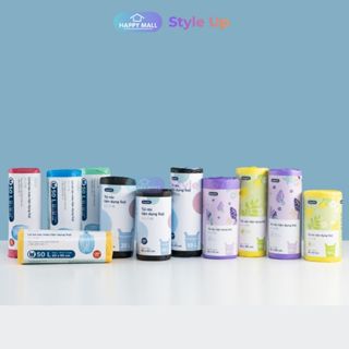  Túi đựng rác có mùi hương Inochi Soji hương chanh lavender,Túi rác tự hủy có quai xách Happy Mall 