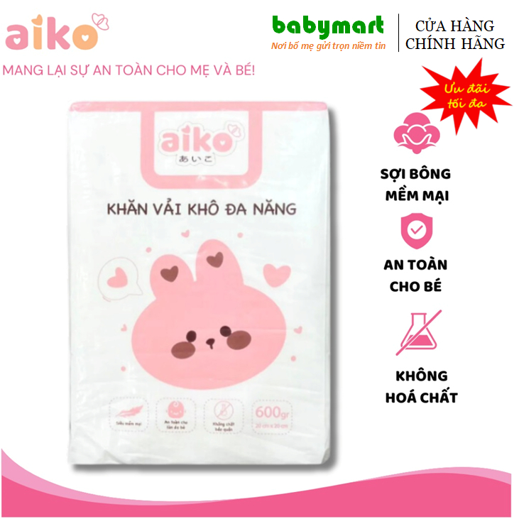 Khăn vải khô đa năng chính hãng Aiko, đủ cỡ