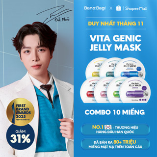  COMBO 10 Miếng Mặt Nạ Bano:Bagi Vita Genic Jelly Mask Dưỡng Da Chuyên Sâu Dành Cho Mọi Loại Da 30ml 