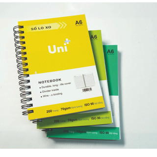 (Set 2 cuốn) Sổ Lò Xo A6 (200TR) Kẻ ngang