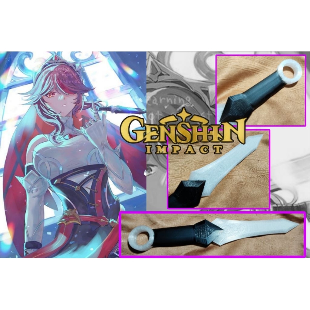 (Mô hình bằng nhựa) Đạo cụ Cosplay Rosaria trong Genshin Impact 30cm