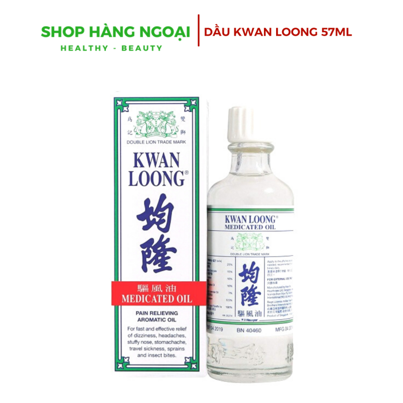 1 CHAI Dầu Nóng Kwan Loong Oil Singapore 57ml