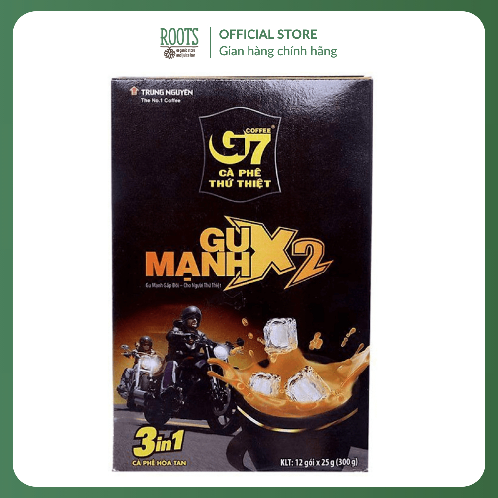 (Ship hỏa tốc) TRUNG NGUYEN - Cà Phê Hòa Tan G7, 3 in 1 Instant Coffee, Gu Mạnh x2, 12 Gói (300g)
