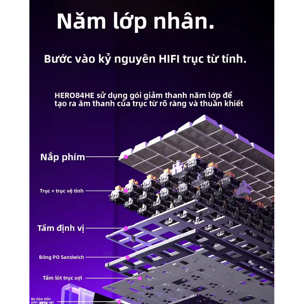 [Chính Hãng] Bàn phím cơ AULA HERO68/84 HE Rapid Trigger- Switch nam châm 8k Polling Rate- RT 0.01mm | BigBuy360 - bigbuy360.vn