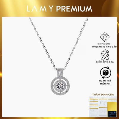 Dây chuyền kim cương Moissanite kiểm định GRA CDEDN003