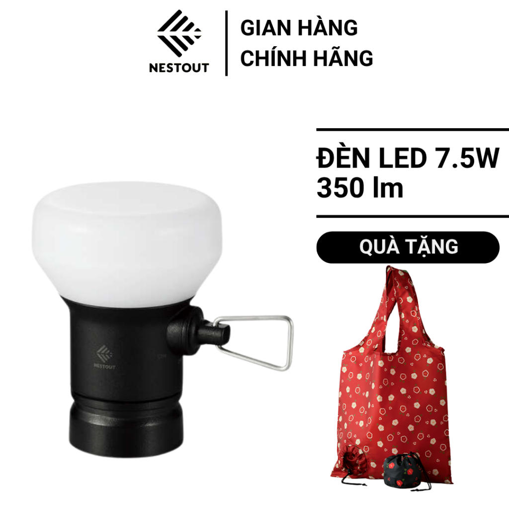 Đèn LED Cắm Trại Dã Ngoại Đa Dụng ELECOM NESTOUT OUTDOOR GEAR LAMP-1 - Màu Đen - ELECOM VIETNAM OFFI