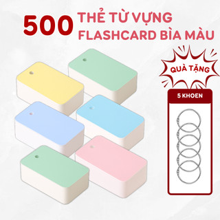  Thẻ từ vựng flashcard combo 500 thẻ 4x7cm trắng hỗ trợ ghi chú học tiếng anh trung hàn nhật tiện lợi dễ dàng Zeno 