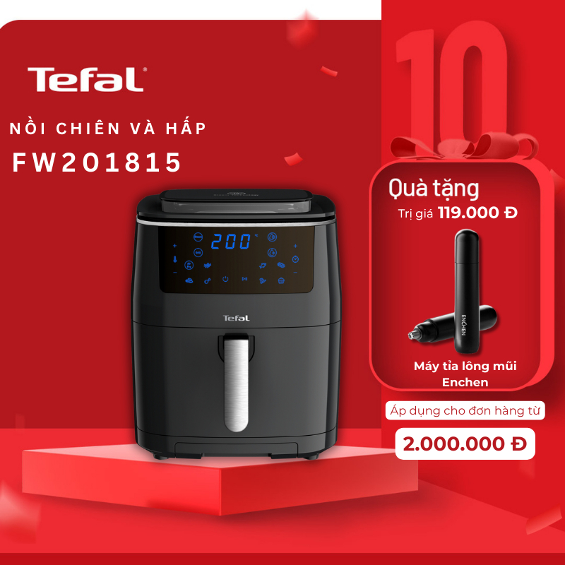 Nồi chiên không dầu kết hợp hấp Tefal FW201815 - Hàng Chính Hãng / BH 02 Năm