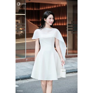  Váy dự tiệc hai dây dáng ngắn khăn choàng tơ sang trọng Charme 510045 