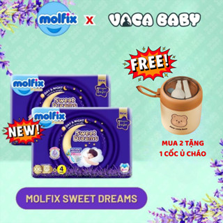  Combo 2 gói tã bỉm QUẦN Molfix Sweet Dreams cao cấp đủ size M46+4  L40+4  XL34+4  XXL30+4 