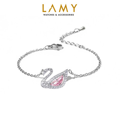Vòng tay nữ LAMY Crystal Swan Bracelet Silver 2083
