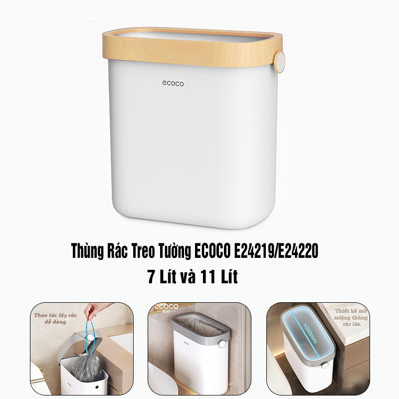 Thùng Rác Treo Tường ECOCO E24219/E24220 – Tiện Gọn, Sang Trọng Cho Mọi Không Gian