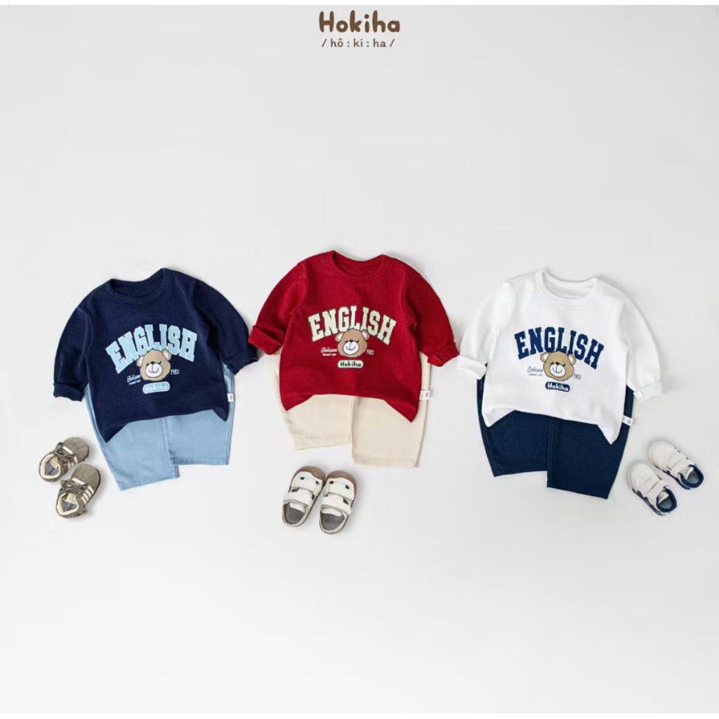 (NEW) Hokiha kids Bộ quần áo dài tay cho bé
