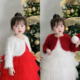  Áo Choàng Lông Thỏ  Siêu Xinh Cho Bé - Áo Choàng Khoác Ngoài Váy Siêu Xinh Bé Gái 
