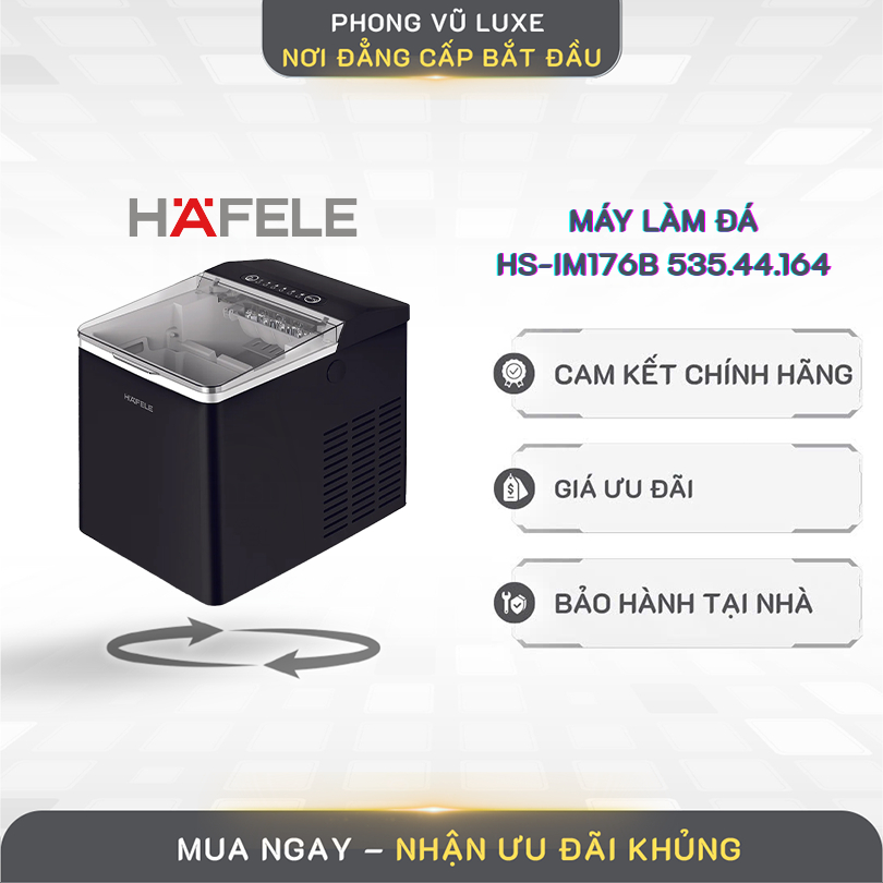 Máy làm đá Hafele HS-IM176B (535.44.164) - Làm Đá Viên Nhanh, Thiết Kế Hiện Đại