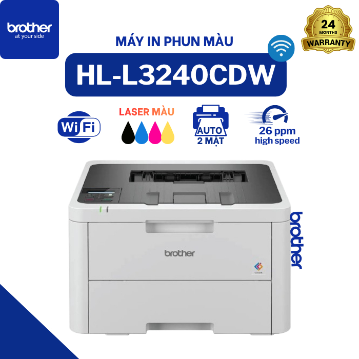 Máy in [Màu / WIFI/ Đảo mặt ] Brother HL-L3240CDW