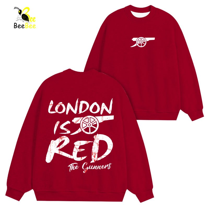 Áo beetee SWEATER pháo thủ arsenal form rộng chất nỉ lông cáo- Áo khoác nỉ nam nữ có mũ in logo arse