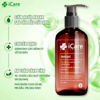  Dầu Gội Dược Liệu iCare Pharma – Làm Sạch Gàu Ngừa Ngứa Phục Hồi Da Đầu Thích Hợp Da Đầu Dầu 