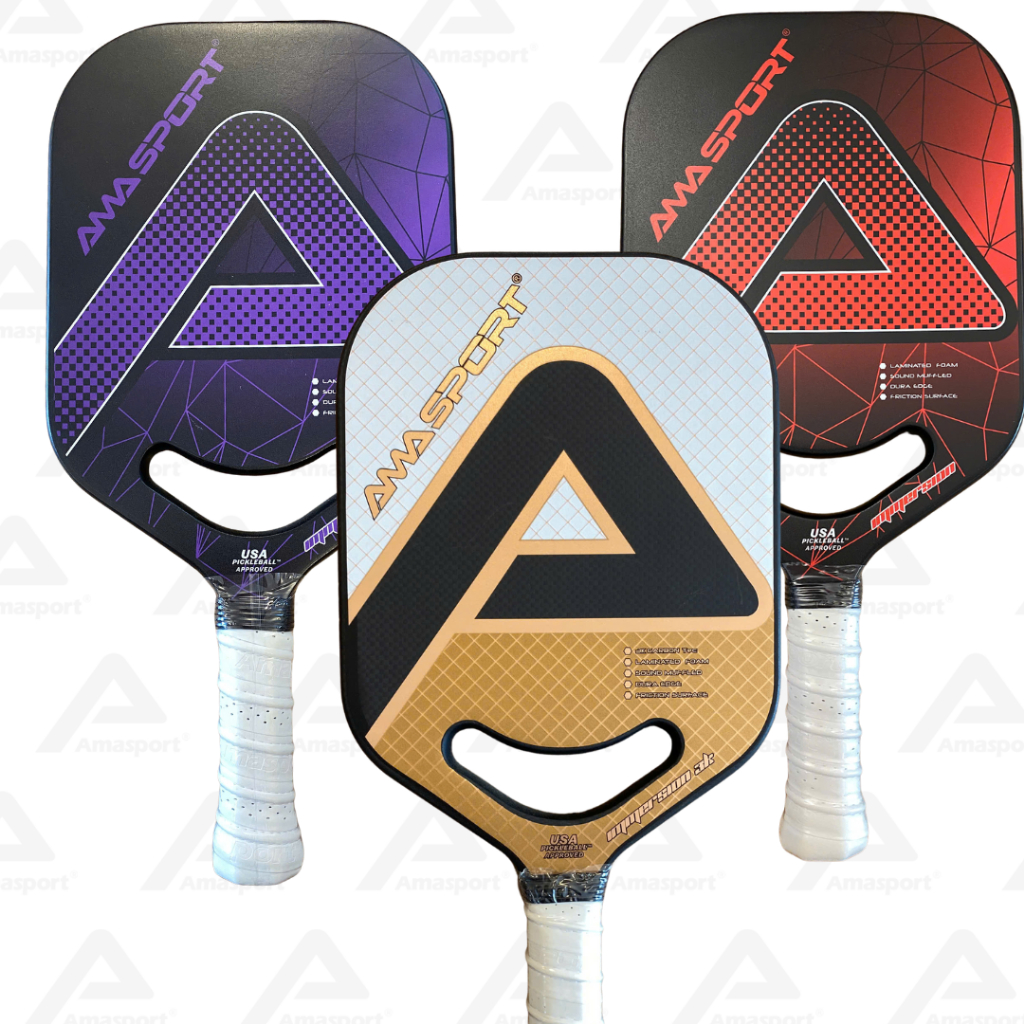 Vợt Pickleball AMA SPORT PP001-3k tiêu chuẩn thi đấu, huấn luyện chuyên nghiệp mặt vợt carbon 3K đượ