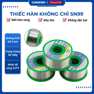  Thiếc hàn không chì SN99 50G 0.8mm mối hàn sáng bóng ít cặn bã chất lượng tốt ILinhkien 