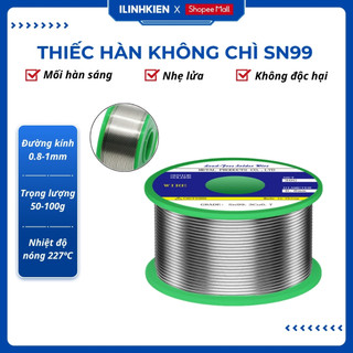  Thiếc hàn không chì sn99 50G cao cấp nhẹ lửa mối hàn sáng bóng không độc hại chính hãng ILinhkien 