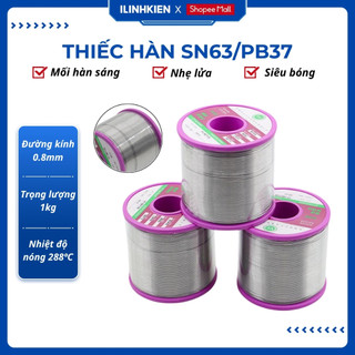  Thiếc hàn SN63 0.8mm 1KG siêu bóng nhẹ lửa chất lượng cao ILinhkien 