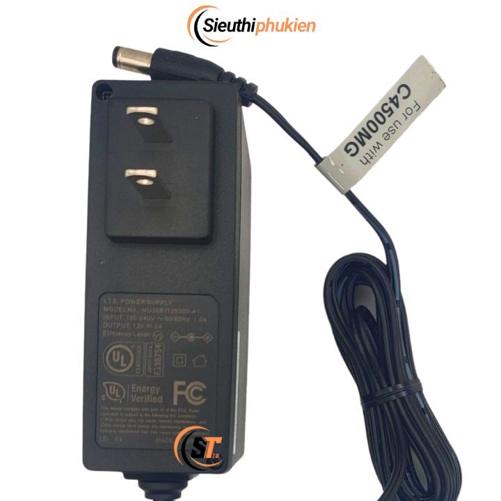 Adapter nguồn màn hình Edra 24" EGM24F100H - bảo hành 12 tháng, dây nguồn màn E-dra 12v 3a